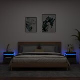 vidaXL Nočna omarica z LED lučkami 2 kosa črna 40x39x48,5 cm Cene