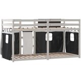  na kat sa zavjesama bijelo-crni 80 x 200 cm od borovine | shoptok.hr