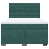 vidaXL Krevet s oprugama i madracem tamnozeleni 160x200 cm baršunasti | shoptok.hr