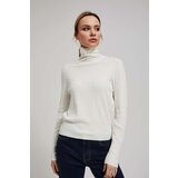 Marisse Thin Turtleneck Sweater, Pearl | Shoptok.si