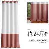 Curtain IRVETTE color white eyelets voile, velvet 140x270 ameliahome | shoptok.hr