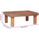  Stolić za kavu 60 x 45 x 23 cm od masivnog drva mahagonija | shoptok.hr