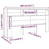  Uzglavlje s ormarićem boja hrasta sonome 200 x 19 x 103,5 cm | Eponuda.com
