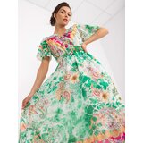 Italy Moda Dress-DHJ-SK-15967-1.01P-white-green | Shoptok.si