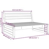  Vrtni sredinski kavč 120x80 cm trden les douglas | Shoptok.si