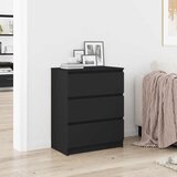 Komoda crna 60 x 35 x 76 cm od konstruiranog drva | shoptok.hr