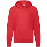 Fruit Of The Loom Czerwona bluza męska z kapturem Lightweight Hooded Sweat | shoptok.hr