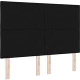  LED vzglavje z LED lučmi Geometrični Črna 144 cm Žamet, (5000043984) | Shoptok.si