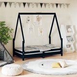 Maison Chic Otroški posteljni okvir - Otroški ležaj črn 70x140 cm trdna borovina-J2834, (21794220) | Shoptok.si