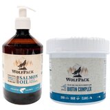 WolfPack paket - lososovo olje 500 ml + Biotin Complex peleti 400 g Cene