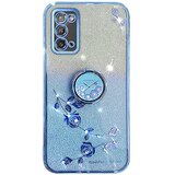 INORCO Ovitek za telefon z bleščečim cvetličnim vzorcem za Samsung Galaxy Note20/Note20 5G Ring Kickstand Gradient TPU Cover, (22037143) Cene