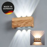 Fischer & Honsel LED stenska svetilka v naravni barvi Shine-wood – | Shoptok.si