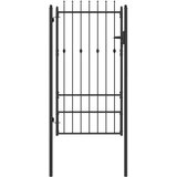  Ogradna vrata HORST 100 x 175 cm Metal Crna Može se zaključati | shoptok.hr