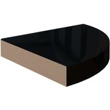 vidaXL 323891 Floating Corner Shelves 4 pcs High Gloss Black 25x25x3,8 cm MDF | shoptok.hr