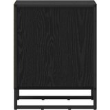 vidaXL Nočna omarica Črna Orehovina 39,5 x 30 x 50 cm Konstruiran les | Shoptok.si