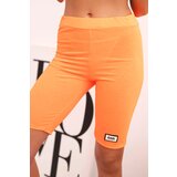 Kesi Włoski Women's cotton set with short sleeves and shorts orange | shoptok.hr