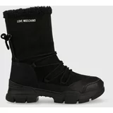 Love Moschino Cipele za snijeg od brušene kože boja: crna