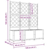  Vrtna saksija 3 pcs Sivi 120 x 40 x 143 cm Plastika | shoptok.hr