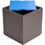 Modra/temno siva skrinja iz masivnega jesena 40x45 cm Vault –