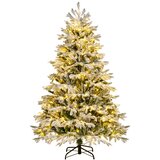 Costway Umetno božično drevo z LED-osvetlitvijo in umetnim snegom, 180 cm, (5000503024) Cene