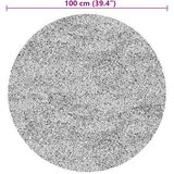  Tepih HUARTE kratkih vlakana mekani i perivi crni Ø 100 cm | shoptok.hr