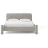Micadoni Svijetlo sivi tapecirani bračni krevet s podnicom 180x200 cm Vera – | shoptok.hr