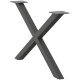  Noge za klub stolić u obliku slova X, 2 kom, antracit, 70 x (42-43) cm, čelik | shoptok.hr