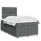 vidaXL Box spring postelja z vzmetnico temno siva 120x190 cm blago | Shoptok.si