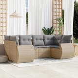 vidaXL 6-dijelni set vrtnih sofa s jastucima bež od poliratana | shoptok.hr