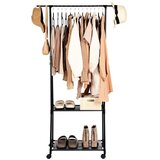 Vilde 568022 - Stalak za odecu sa dve police i 4 tockica 88 x 44 x 160 cm. | Eponuda.com
