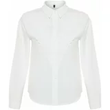 Trendyol Ecru Embroidery and Lace Detail Woven Shirt