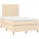  box spring s madracem LED krem 120 x 200 cm od tkanine | shoptok.hr
