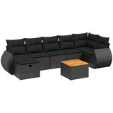  The Living Store Vrtna sedežna garnitura 8-delna z blazinami črn poli ratan - Vrtna Sedežna Garniture, (21443675) | Shoptok.si