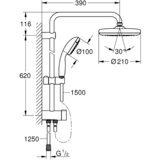 Grohe tuš set Tempesta System 210 Flex (26381001) | Shoptok.si