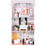 ECO TOYS kućica za lutke Alice – 3 kata, 4 sobe i 9 komada namještaja | shoptok.hr