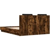  Okvir kreveta s uzglavljem LED boja dimljenog hrasta 150x200 cm | shoptok.hr