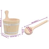  Set kante i grabilice za saunu od masivne borovine | shoptok.hr