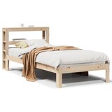 Maison Chic Posteljni okvir - Enojna postelja - Postelja za odrasle z vzglavjem 90x190 cm trdna borovina, (21694454) | Shoptok.si