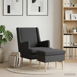  Fotelja s footstoolom 2 kom. Tamnosiva Bouclé 79 x 79 x 87,5 cm | shoptok.hr