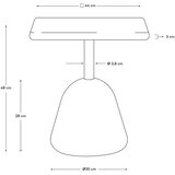 Kave Home Vrtna klubska mizica s terazzo mizno ploščo 44x44 cm Saura – | Shoptok.si