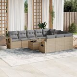  11-dijelni set vrtnih sofa od poliratana s jastucima bež | shoptok.hr