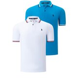 Dewberry DUAL SET T8594 MENS T-SHIRT-WHITE-BLUE Cene