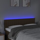  LED uzglavlje tamnosmeđe 144x5x78/88 cm od tkanine | shoptok.hr