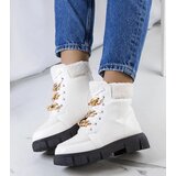 Gemre White ankle boots with sheepskin Boren | shoptok.hr