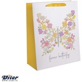 Viter Darilna vrečka z vzorcem cvetov - 18 x 23 cm Cene