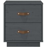  Nočna omarica siva 40x34x45 cm trdna borovina, (20731717) | Shoptok.si