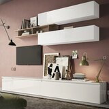 LC Mobili Sodobna stenska sestava z omaricami in polico INFINITY 2.0 900021-BIK | Shoptok.si
