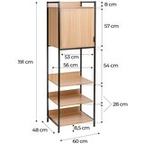 Casa Selección Odprta garderobna omara v naravni barvi 60x190x48 cm Armarios – | Shoptok.si