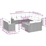  12-dijelni set vrtnih sofa od poliratana s jastucima crni | shoptok.hr
