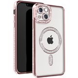 AVIZAR diamond case za iphone 13 zaščita magsafe contour strass, šampanjec roza, (5000010090) | Shoptok.si